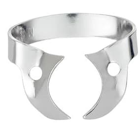 Hygenic Rubber Dam Clamp, #W14A, Wingless, Gloss Finish, for Large Partially Erupted Molars, 1/Pk, H02764 thumbnail 3