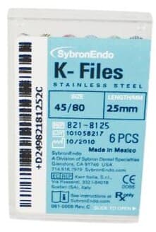 Kerr K-Files, Stainless Steel, 25mm, #45-80 Assorted, 6/Box, 821-8125 thumbnail 9