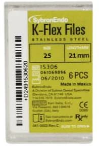 Kerr K-Flex Files, Stainless Steel, Size #25, 21mm, Red, 6/Pack, 15306 thumbnail 8