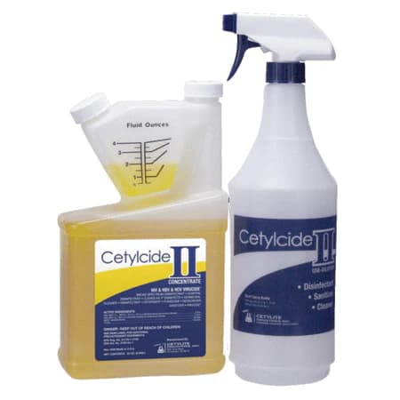 Cetylcide-II Hard Surface Disinfectant Concentrate, Lemon Scent, 32 oz (1 Quart) with 32 oz Spray Bottle, 0152 thumbnail 8