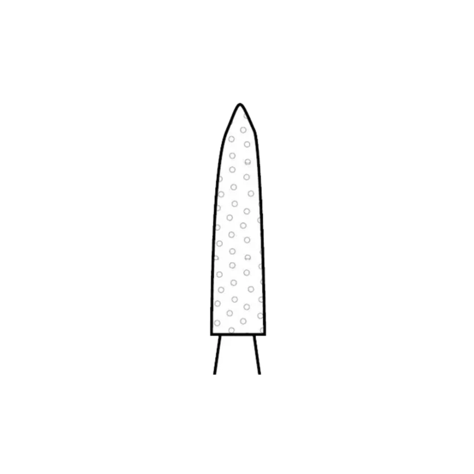 Two Striper® Diamond Bur FG, Coarse, Flame, #270.6.5C, 1.9 mm Major/0.4 mm Minor Diameter, 6.5 mm Length, 5/Pkg, 2015137 thumbnail 2