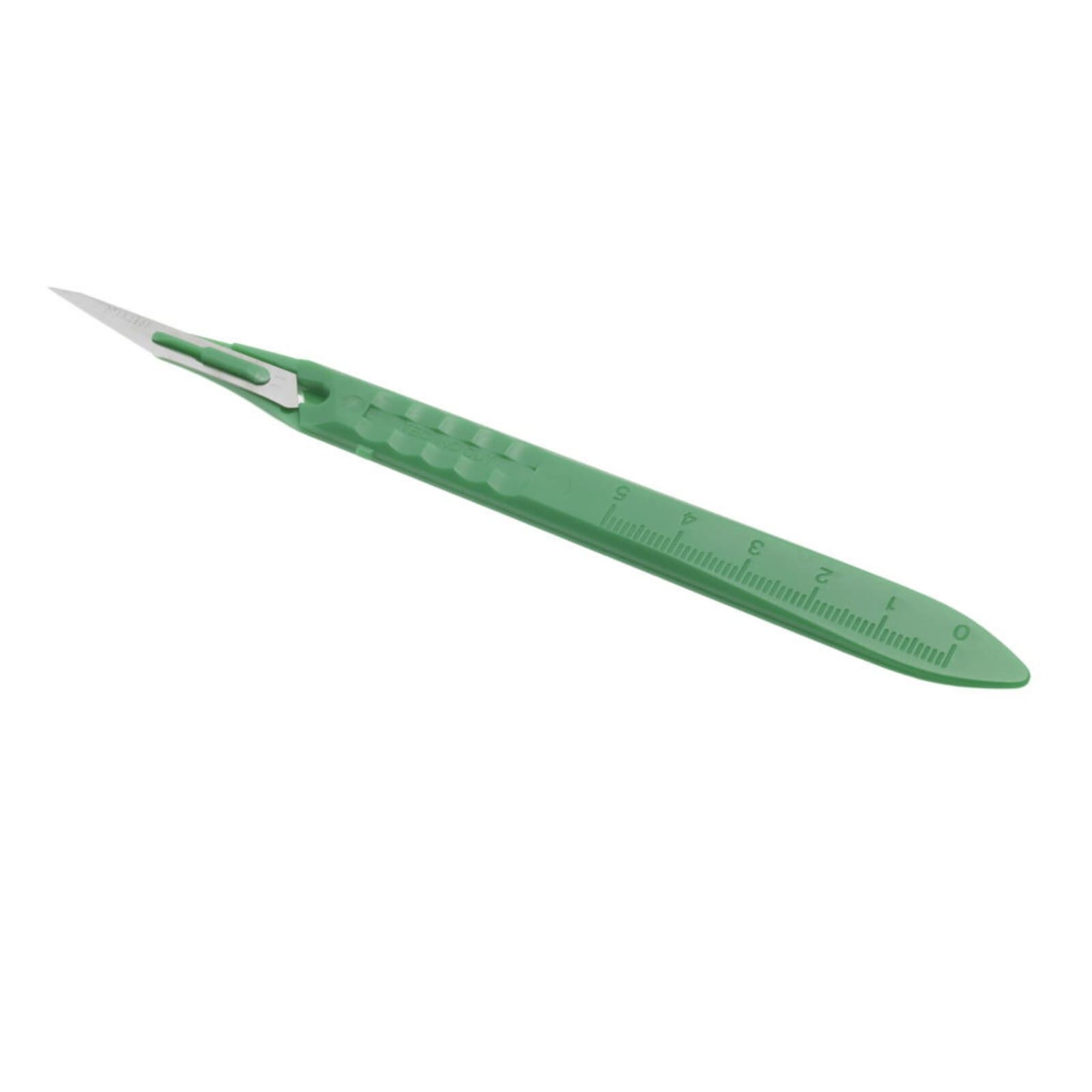Disposable Scalpel, #11 Blade, Carbon Steel, Individually Wrapped, 10/Box, SU501 thumbnail 2