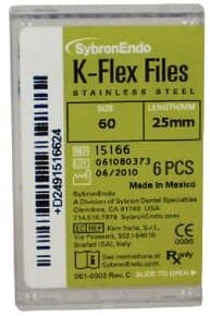 Kerr K-Flex Endodontic Files, #60, 25 mm, Blue, Stainless Steel, 6/Pack, 15166 thumbnail 9