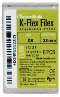 Kerr K-Flex Endodontic Files, #08 (Gray), 25 mm, Stainless Steel, 6/Box, 15122 thumbnail 13