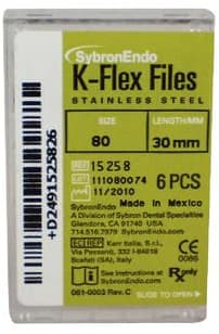 Kerr K-Flex Endodontic Files, #80 (Black), 30mm, Stainless Steel, 6/Box, 15258 thumbnail 4