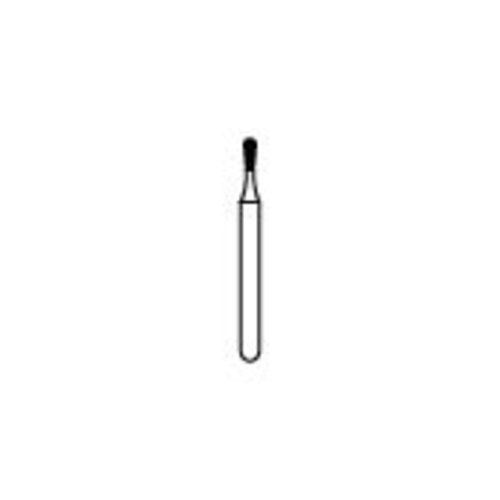 NTI Diamond Bur, FG, Pear, # M830, 1.0 mm Diameter, Medium Grit, Gray Ring, 5/Pk, M830-010 thumbnail 3