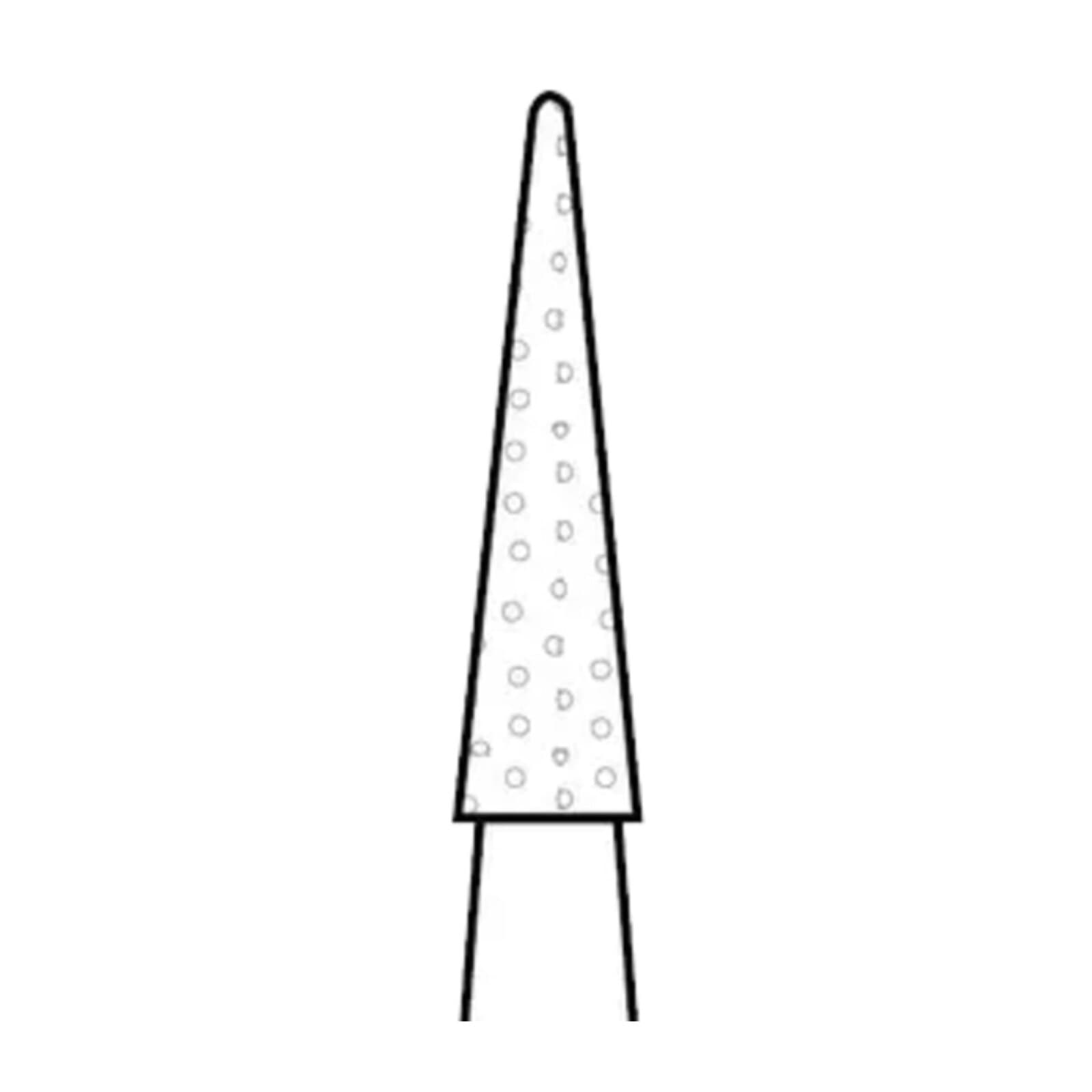 Two Striper Diamond Bur, FG, Cone, #209.6, Fine, Red, 1.6 mm Major/0.4 mm Minor Diameter, 6.0 mm Length, 5/Pk, 2015045 thumbnail 7