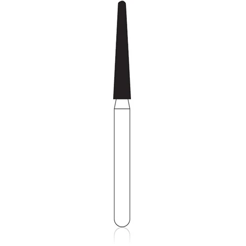 NTI FG Diamond Bur, Super Coarse, Round End Taper, #856-018, 1.8 mm Diameter, 8.0 mm Length, Friction Grip, Gold Pack of 50, SC856-018G thumbnail 2