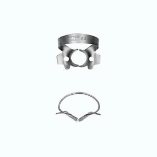 Hu-Friedy Satin Steel Rubber Dam Clamp, Winged, Size 8A, for Molars, 1 Each, RDCM8A thumbnail 2