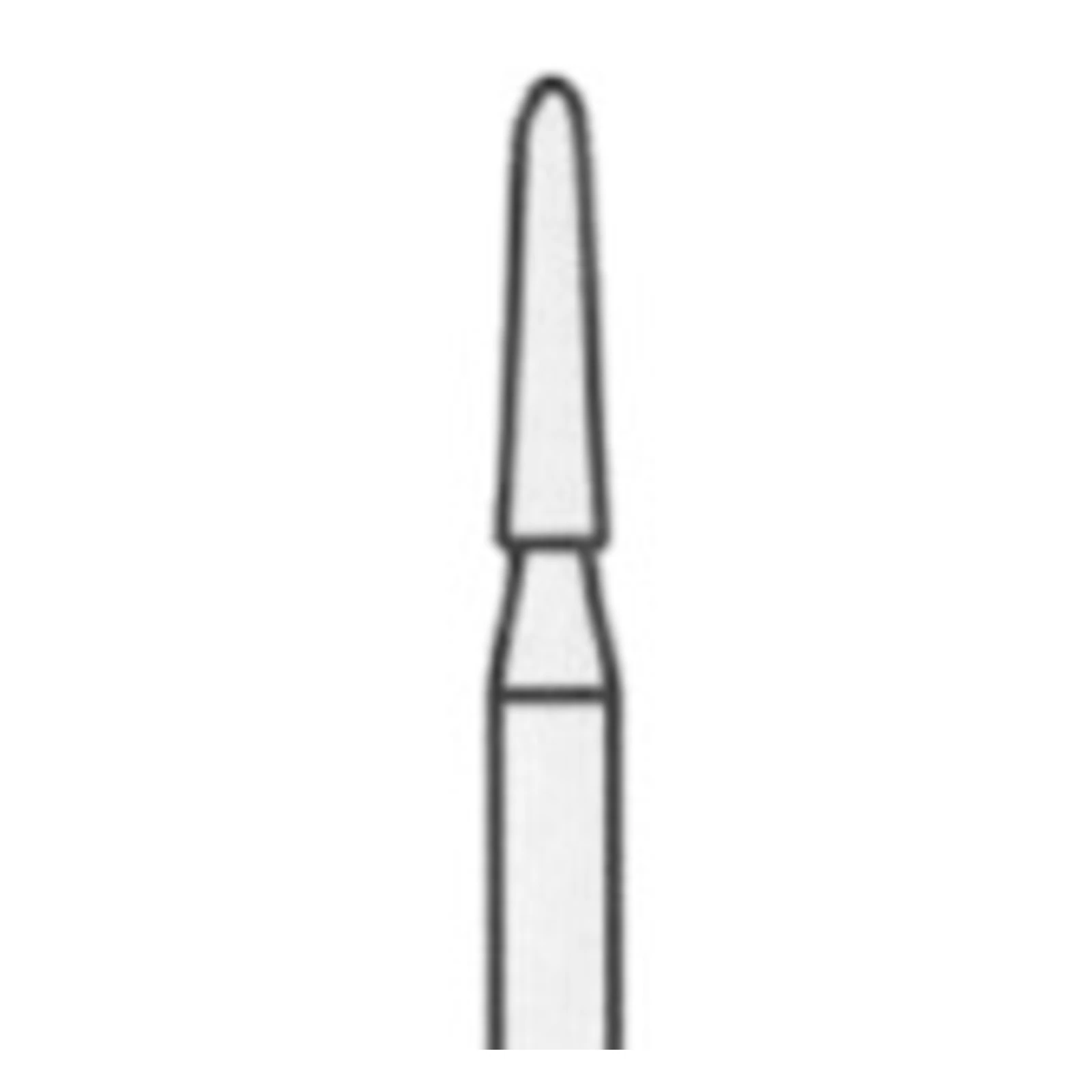 SS White FG Surgical Length Carbide Bur, Tapered Fissure Cross Cut, Round End, #1703, 5/Pkg, 14075-5 thumbnail 3