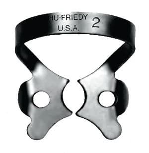 Hu-Friedy Satin Steel Rubber Dam Clamp, #2 Winged, Premolars, 1/Pk, RDCM2 thumbnail 7