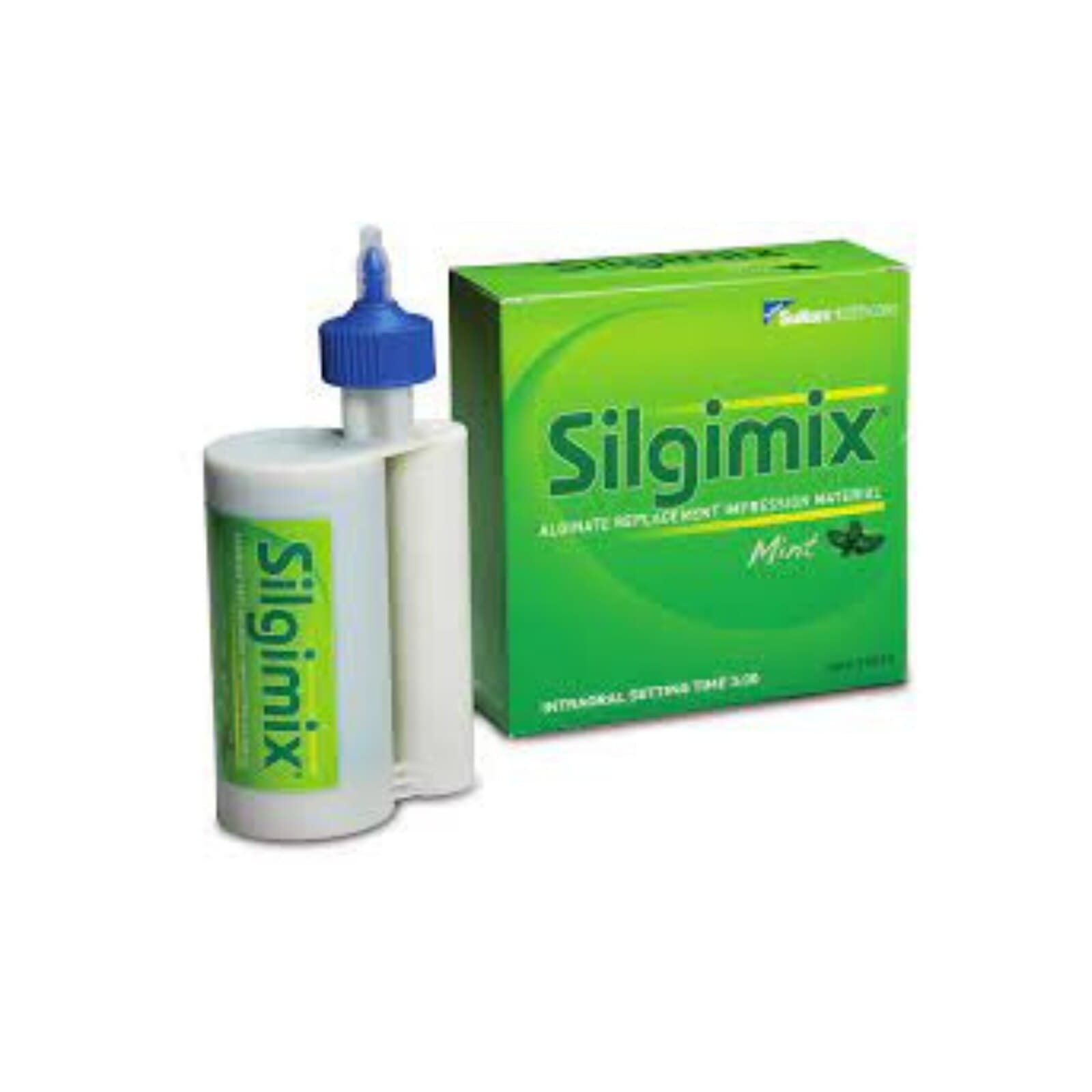 Sultan Silgimix Alginate Replacement Vinyl Polysiloxane Impression Material, 380 mL Cartridge, Mint, Single Pack with 10 Mixing Tips thumbnail 2