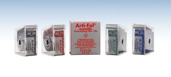 Arti-Fol Metallic Articulating Film, One-Sided, 12 Microns, 22 mm x 20 m, Blue, in Dispenser, BK-33 thumbnail 3