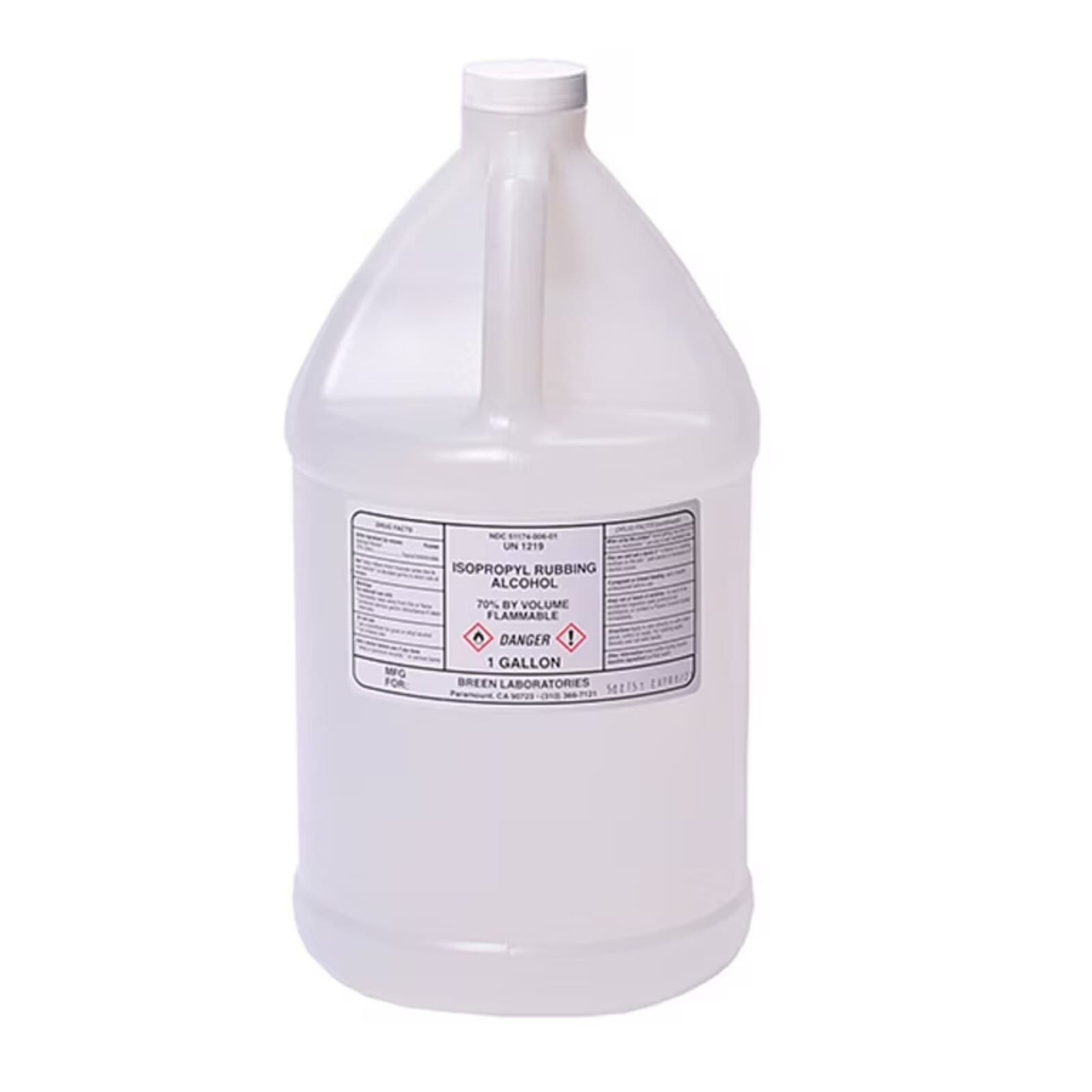 Isopropyl Rubbing Alcohol 70%, 1 Gallon (128 fl oz) Bottle, 4/Case - Isopropyl Rubbing Alcohol 70% Gallon x 4/Cs - Image 1
