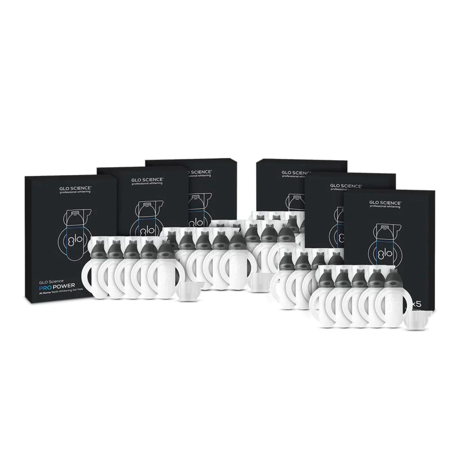 GLO PRO POWER At-Home Whitening Gel, 10% Hydrogen Peroxide, 5 Vials per Pack, 6 Packs per Case (30 Vials Total) - GLO PRO POWER At Home Whitening Gel 10% HP 5/Vials x 6/Cs - Image 1