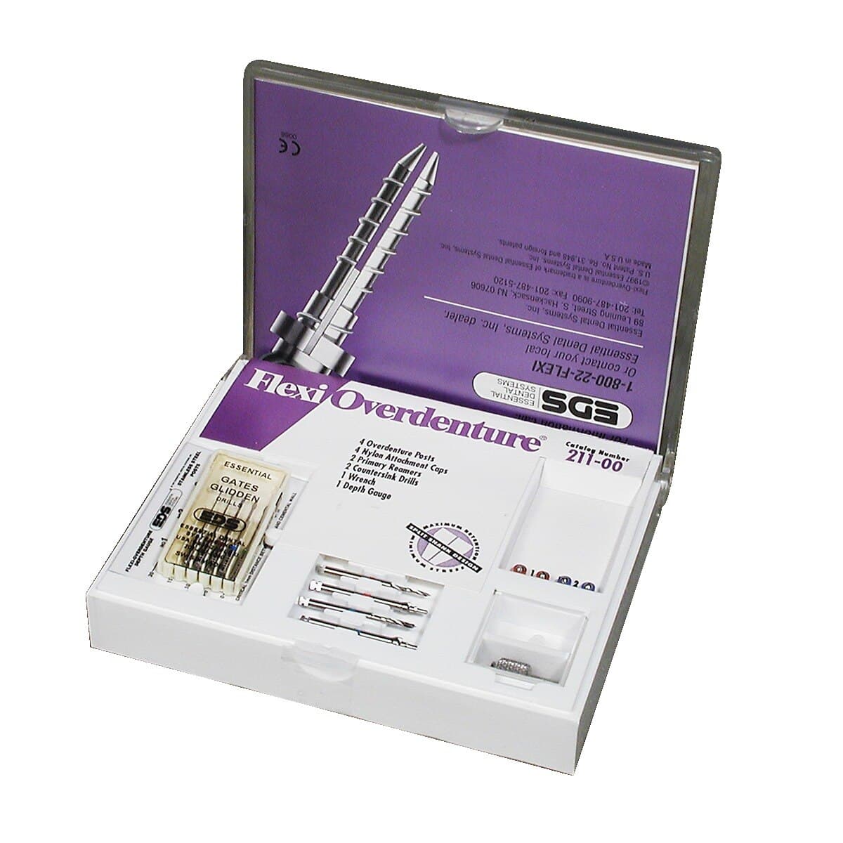 Flexi-Overdenture Stainless Steel Post Refill, Size 2 Blue, 6 Posts, 230-02 - Flexi-Overdenture SS Refill Size 2 Blue - Image 1
