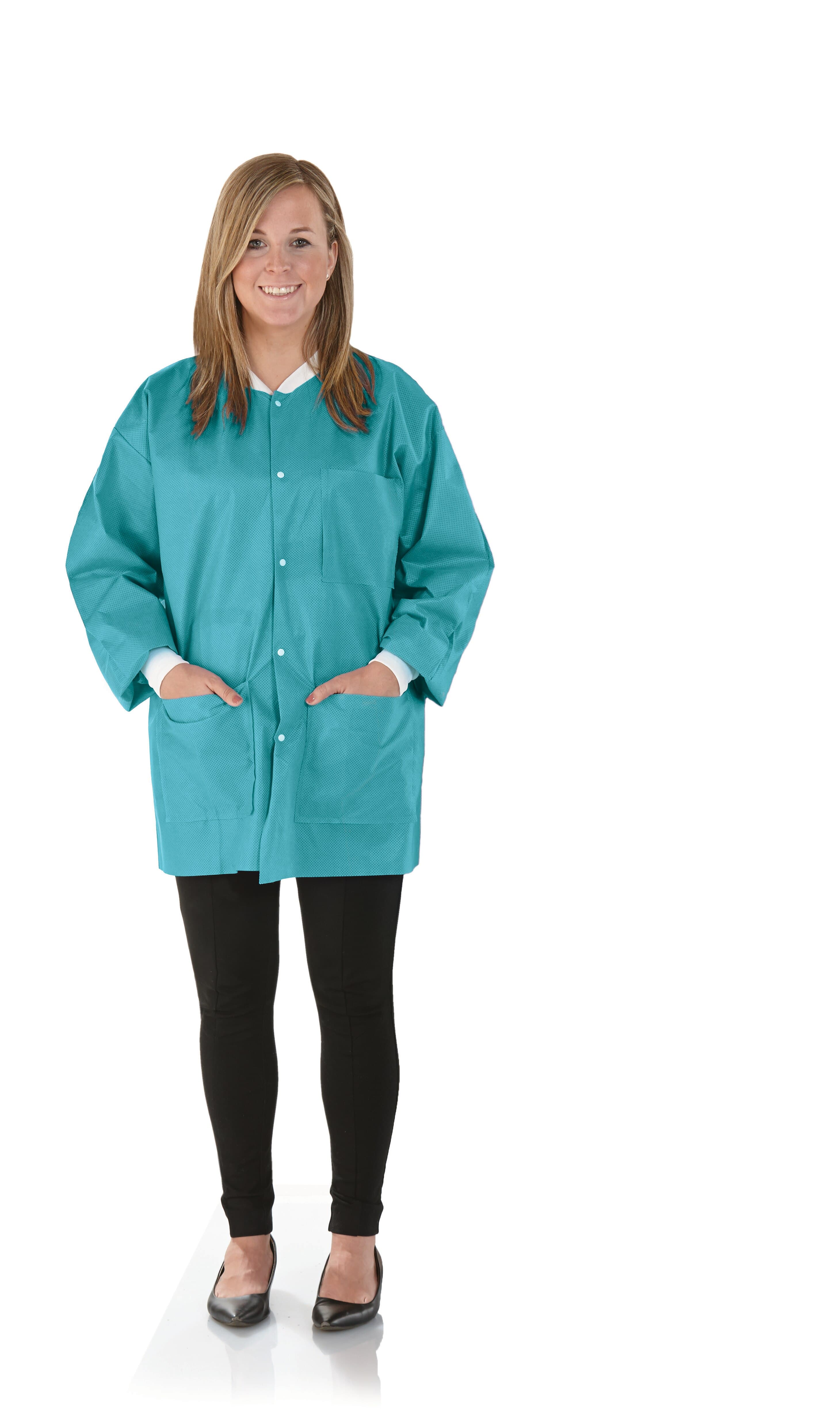 Medicom SafeWear Hipster Jacket, Small, Tropical Teal, 12/Pk, 8115A thumbnail 9