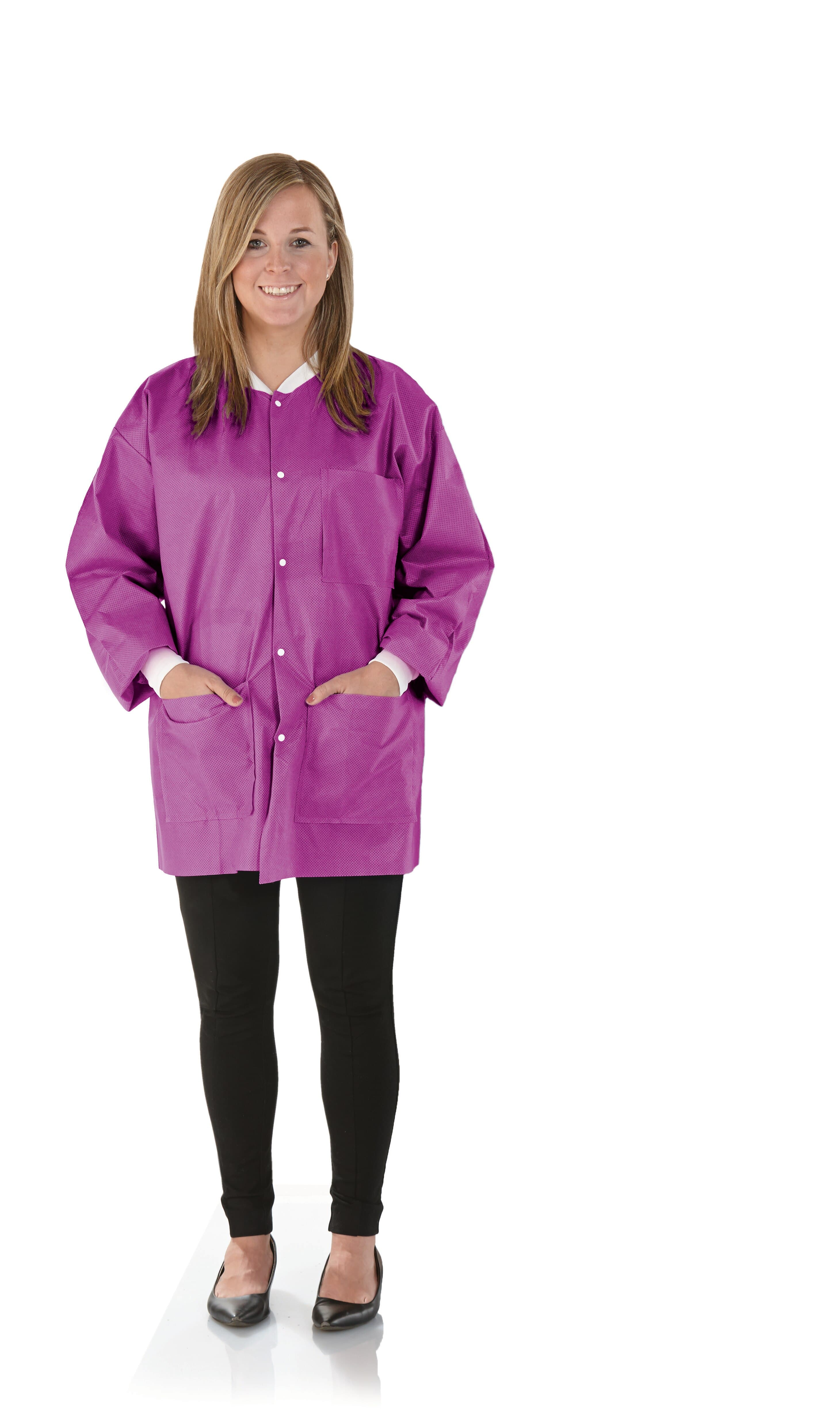Medicom SafeWear Hipster Jacket, Poppy Pink, X-Large, 12/Pack, 8116-D thumbnail 9