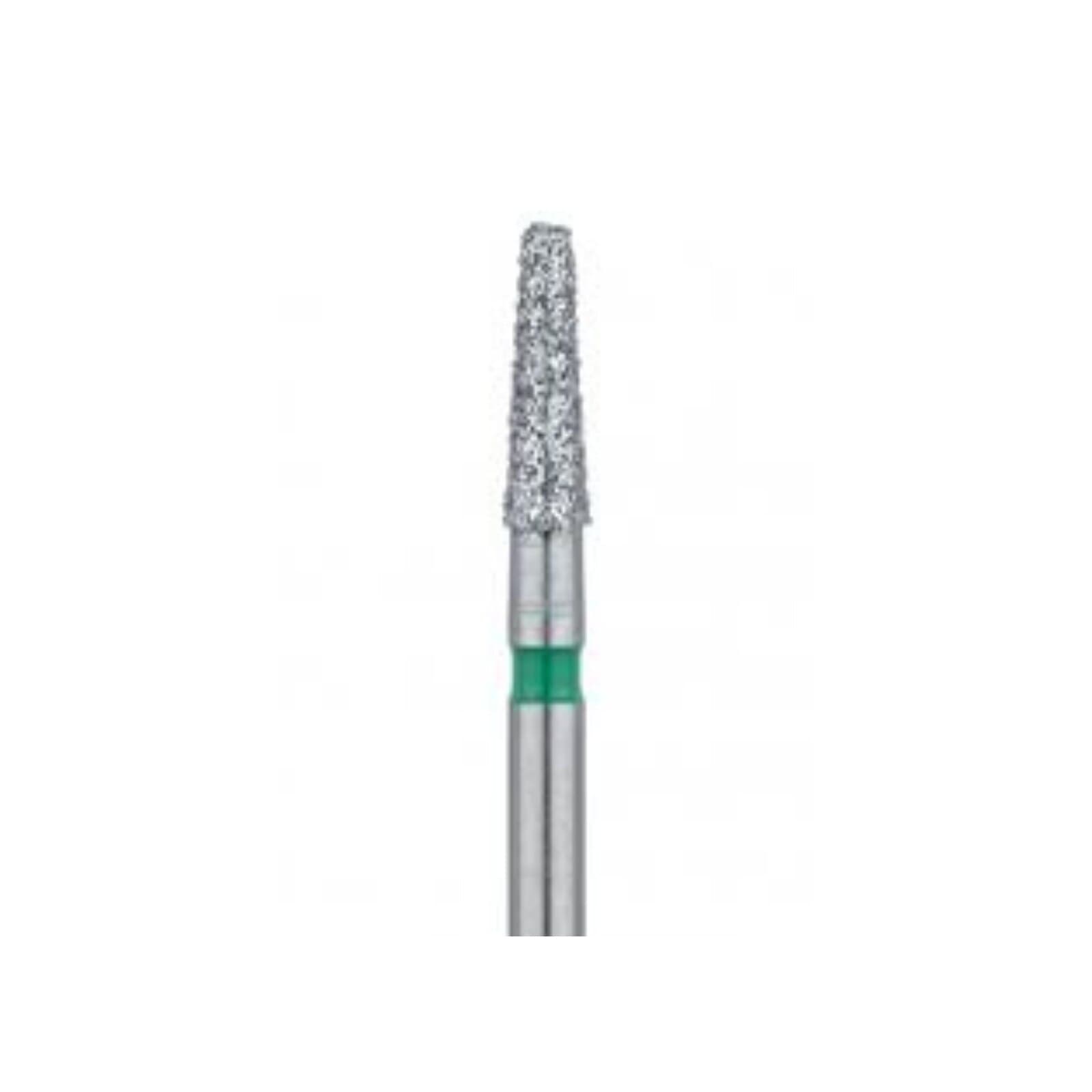 Meisinger 846RG-018-FG Coarse Diamond Bur, Round Edge Tapered, Friction Grip, 1.8 mm Head Diameter, 6 mm Working Length, Green Ring, 5/Pack thumbnail 3