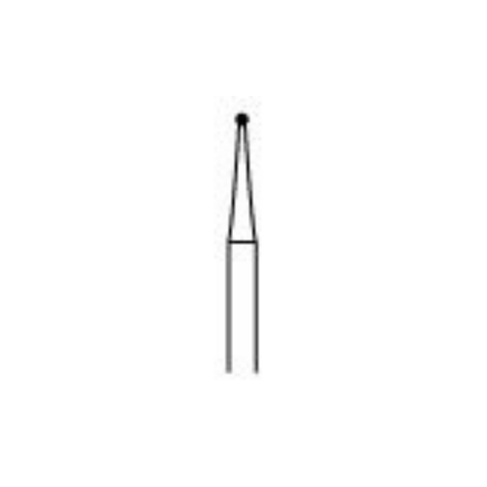 NTI Straight Handpiece Carbide Bur, Round #1/2, 0.6 mm Head Diameter, 5/Pkg, H1-006HP thumbnail 2