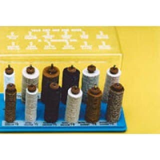Moore Spindle Stand with Assorted Paper Discs, Brass Center, 600/Box, BC-SS-A thumbnail 3