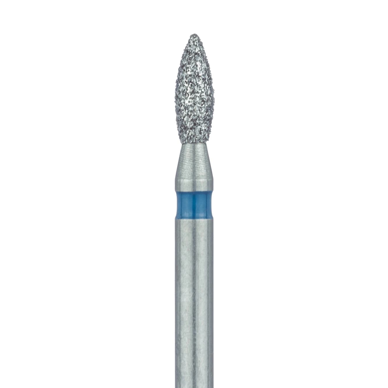 Meisinger 830-016-FG Medium Diamond Bur, Pointed Football, Friction Grip, 1.6 mm Head Diameter, 4.5 mm Working Length, Blue Ring, 5/Pk thumbnail 3