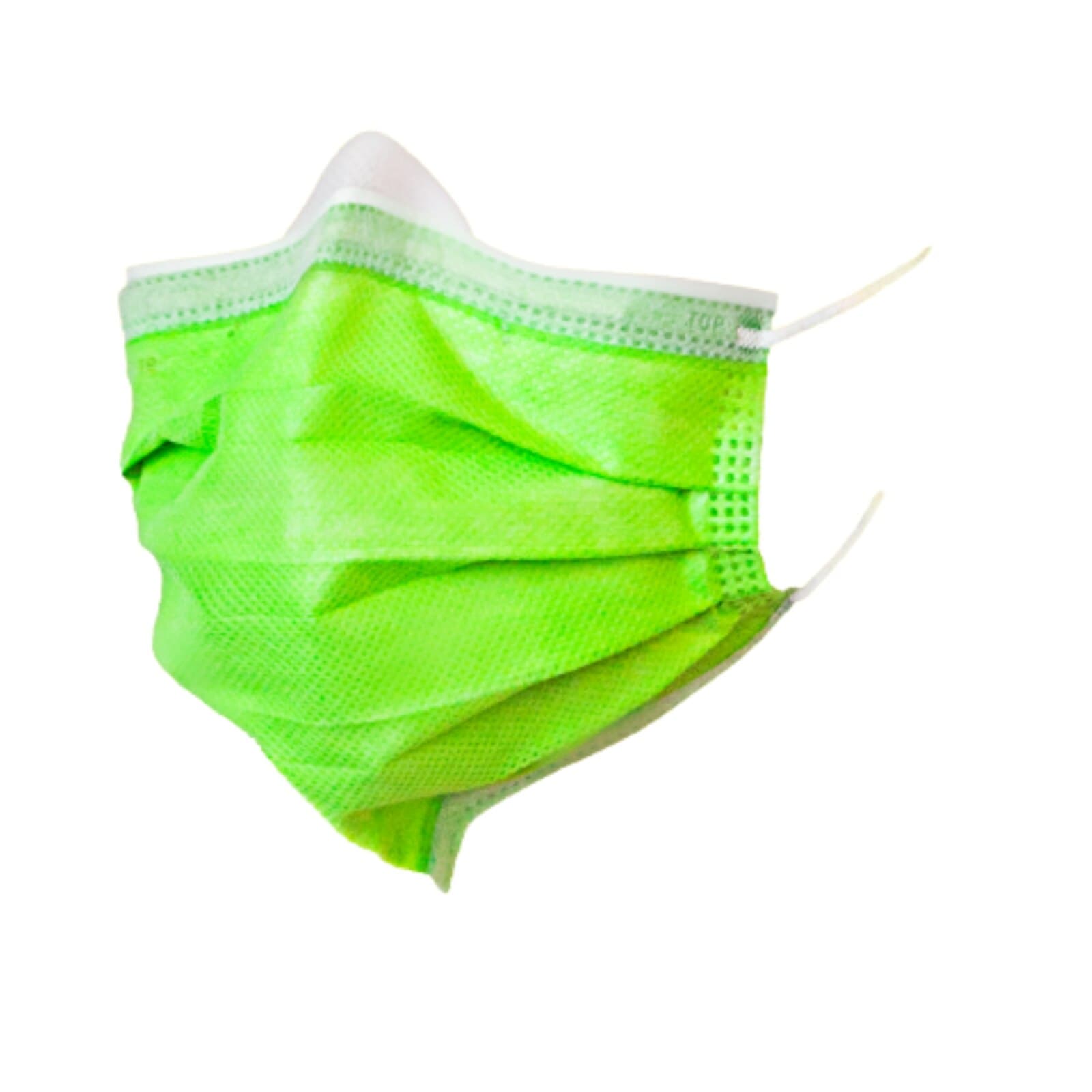 BeeSure Vibe Procedure Face Mask, ASTM Level 3, Dazzling Green, 50/Box, BE2510 thumbnail 13
