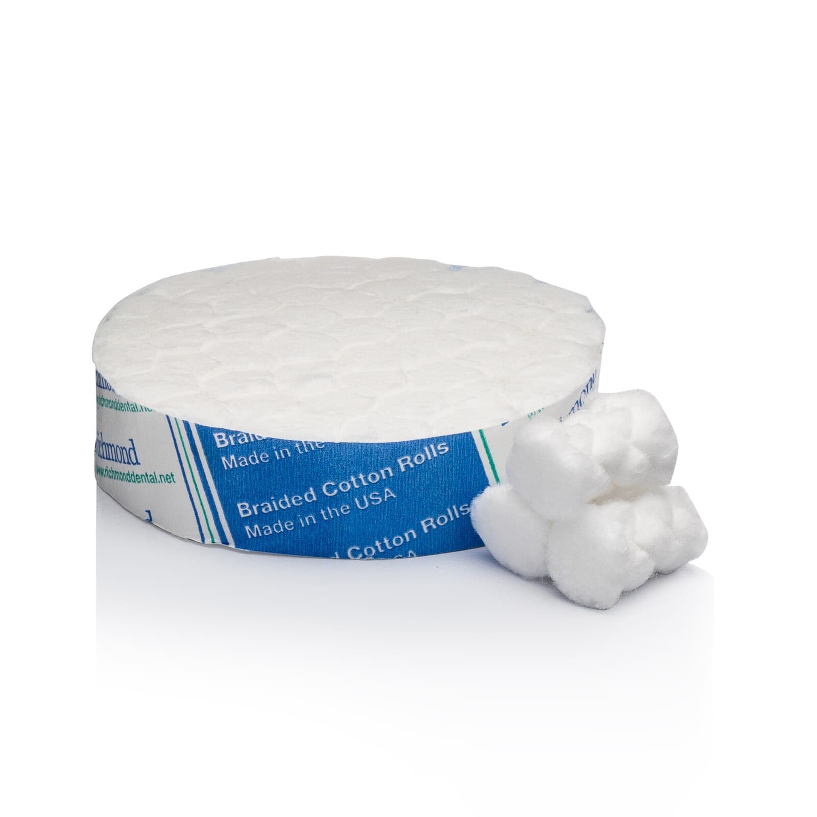 Richmond Braided Cotton Rolls, Medium, Pedo, 3/8" x 3/4", Non-Sterile, 1400/Box, 201218 thumbnail 8