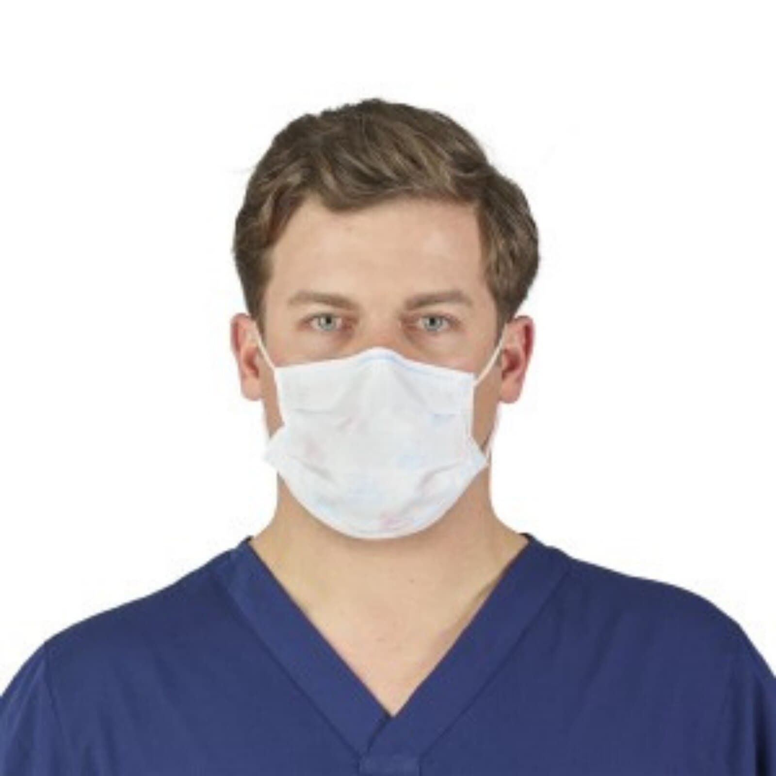 Halyard Fluidshield Earloop Procedure Masks, Blue, ASTM Level 3, 40/Box - Fluidshield Earloop Procedure Masks Blue 40/Bx ASTM 3 - Image 1