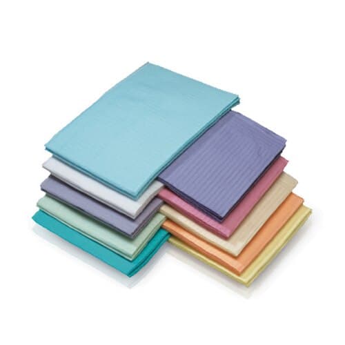 Medicom SafeBasics Dry-Back Plus Dental Bibs, 3-Ply Paper/1-Ply Poly, Silver Gray, 13" x 18", 500/Case, 8381 thumbnail 3