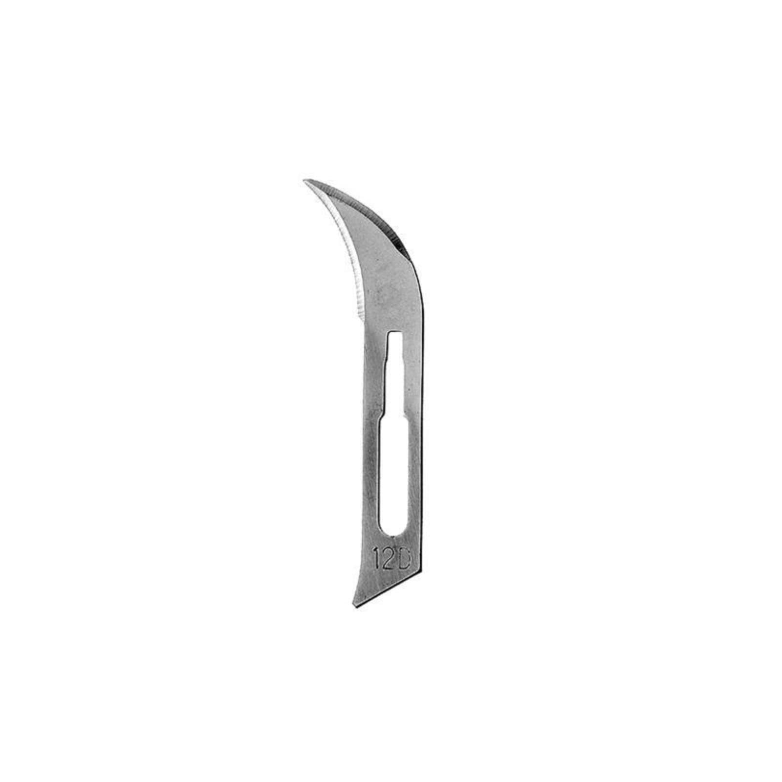 Hu-Friedy #12B Sterile Stainless Steel Surgical Scalpel Blade, Box of 100, 40-812B thumbnail 2