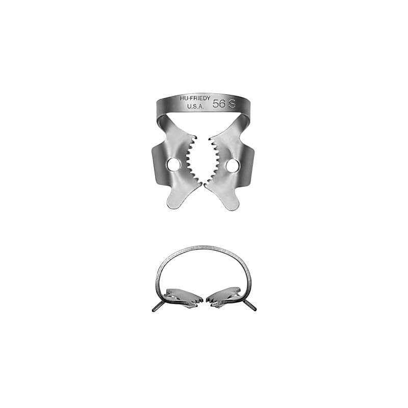 Hu-Friedy Satin Steel Rubber Dam Clamp, #56S, Winged, Molars, 1/Pk, RDCM56S thumbnail 7