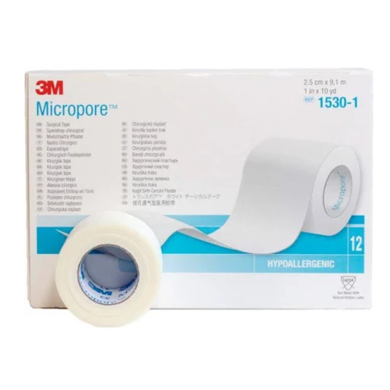 3M Micropore Surgical Paper Tape, 1" x 10 yd, White, Non-Sterile, 12 Rolls/Box, 1530-1 thumbnail 7