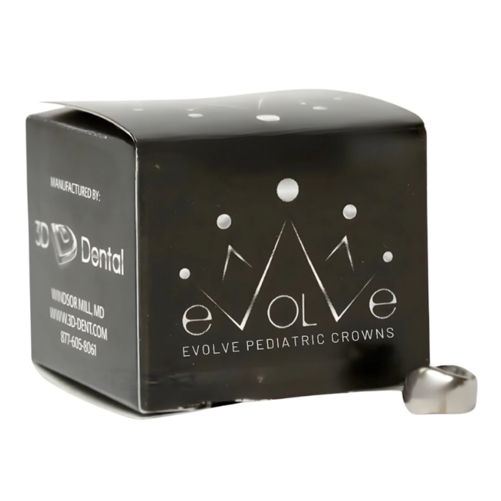 Evolve #7 Stainless Steel Primary Molar Crown, 2nd Lower Right, 5/Pk - Evolve #7 Stainless Steel Primary Molar Crown, 2nd Lower Right, 5/Pk - Image 1