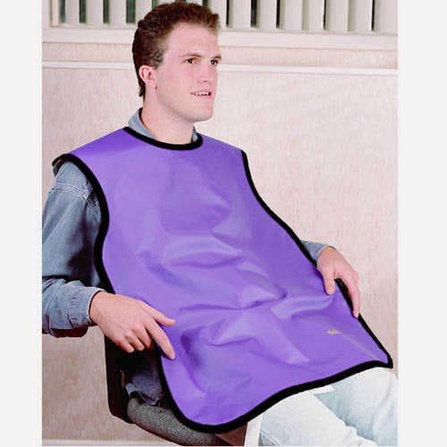 Flow X-Ray Adult X-Ray Bib without Collar, Lead-Free, Teal, 24" x 26", 0.25mm Lead Equivalency, 75050NL-14 thumbnail 2