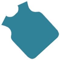 Flow X-Ray Adult X-Ray Bib without Collar, Lead-Free, Teal, 24" x 26", 0.25mm Lead Equivalency, 75050NL-14 thumbnail 3