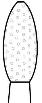 Two Striper ShortCut Diamond Bur, FGSS, Football, #285.5S, Coarse, Green, 2.3 mm Major/0.7 mm Minor, 5/Pk, 2015900 thumbnail 3