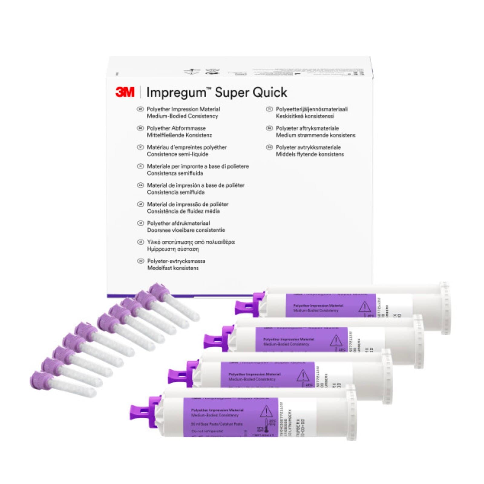 3M Impregum Super Quick Polyether Impression Material, Medium Body Refill, 4 x 50 mL Cartridges, Mint Flavor, 69417 thumbnail 3