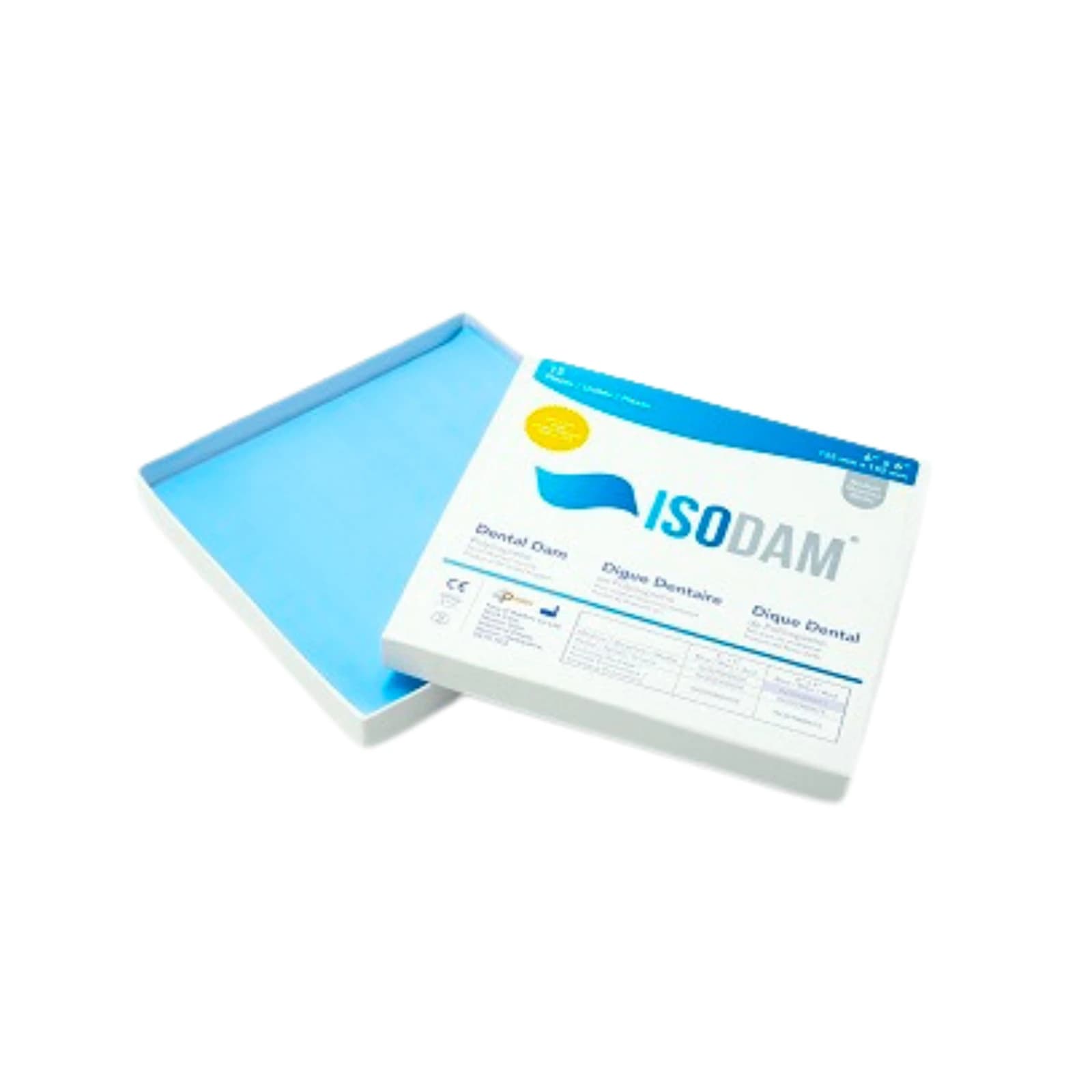 Isodam Non-Latex Polyisoprene Dental Dam, 5" x 5", Medium, Blue, 20/Box, ISO01800520 thumbnail 6