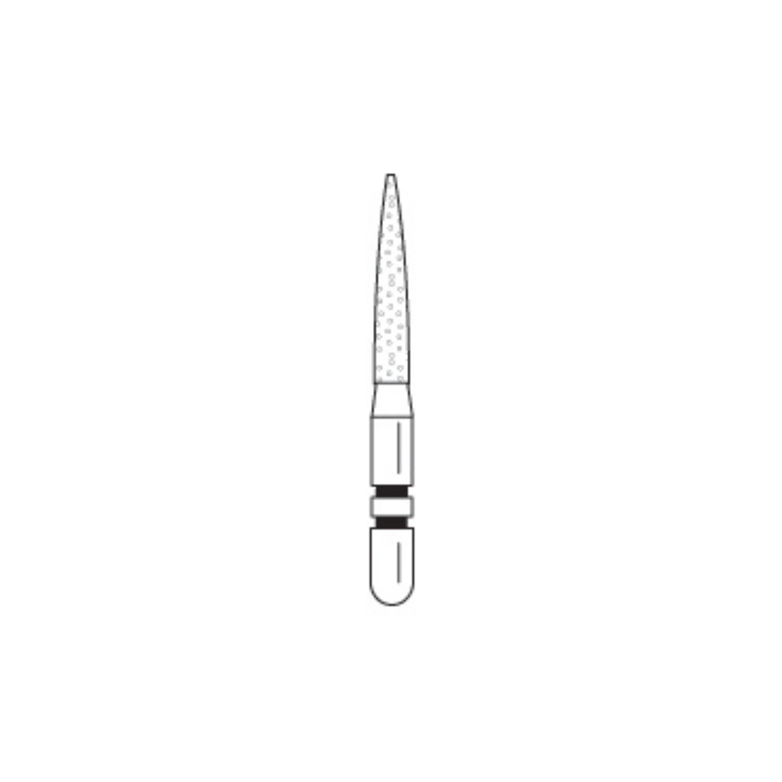 Premier Two Striper ShortCut Diamond Bur, Flame, Fine Grit, FG Short Shank, 260.8F, 5/Pkg, 2015924 thumbnail 2
