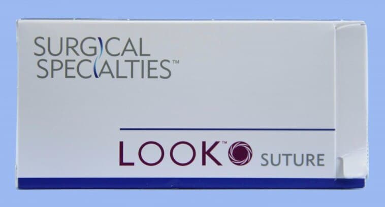 Look PolySyn Polyglycolic Acid Absorbable Suture, 3-0, Undyed Braided, C-6 Reverse Cutting Needle, 19mm, 3/8 Circle, 27" (70cm), 12/Box, 423B thumbnail 6