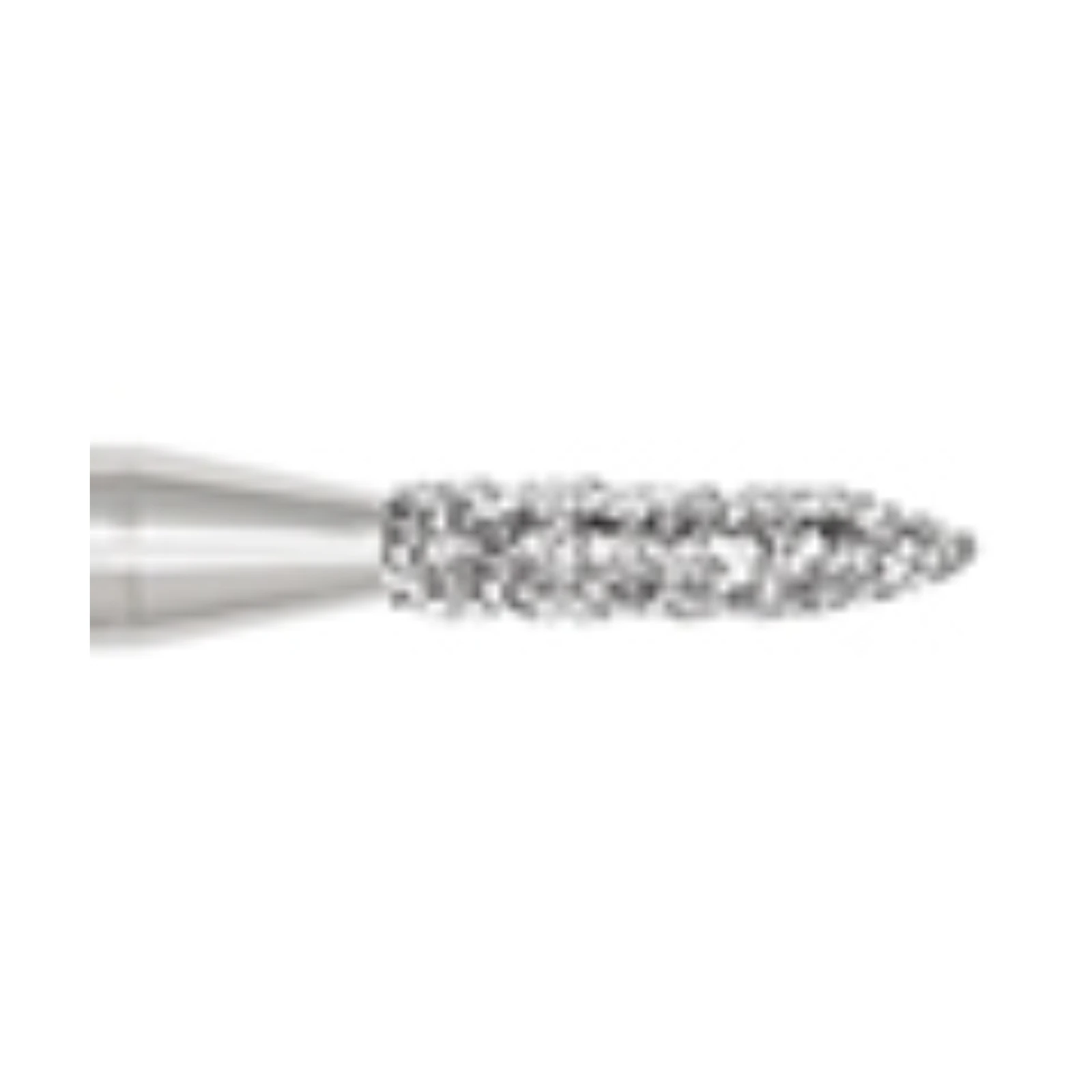 SS White Revelation Diamond Bur, FG #860-012, Medium Grit, Flame Shape, Pack of 5 - #860-012 Medium Revelation Diamond Bur Flame FG Pack of 5 - Image 1