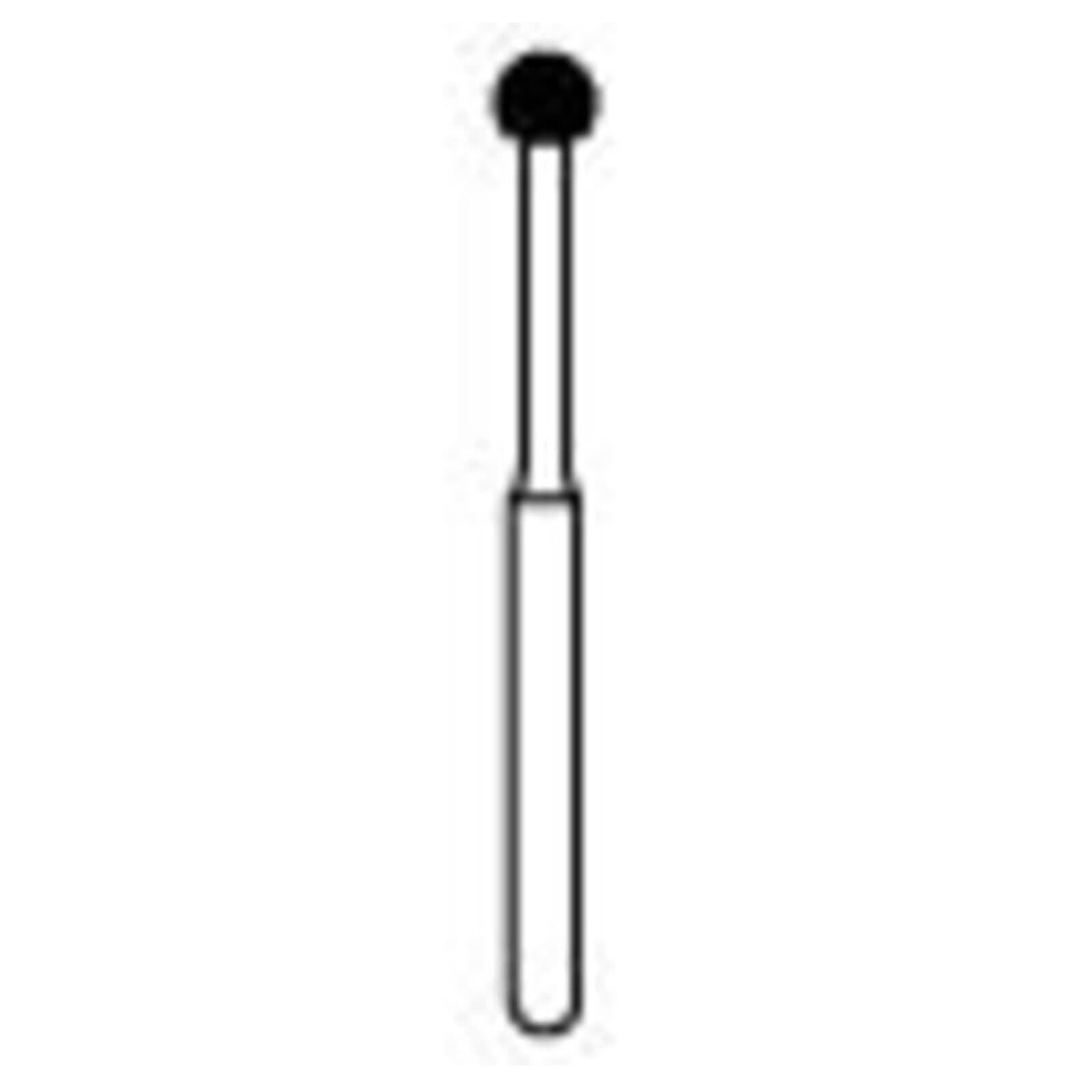 NTI Diamond Bur, FG, Long Round, #801L, 2.3 mm, Coarse, Green, 5/Pk, C801L-023 thumbnail 3