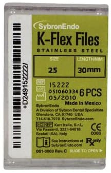 Kerr K-Flex Files #25, 30mm, Stainless Steel, Red, 6/Pack, 15222 thumbnail 13