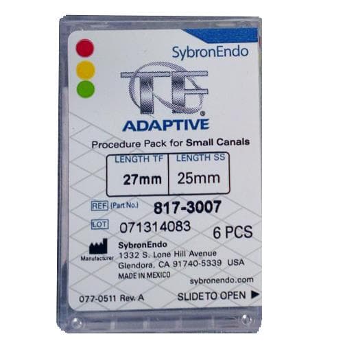 Kerr TF Adaptive Nickel-Titanium Rotary Files, Small Assorted Procedure Pack, 27 mm, 6/Pk, 817-3007 thumbnail 9