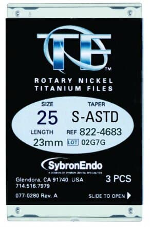 Kerr TF Twisted Files NiTi Rotary File, Small Assorted, #25, 23mm, 3/Pk, 822-4683 thumbnail 8