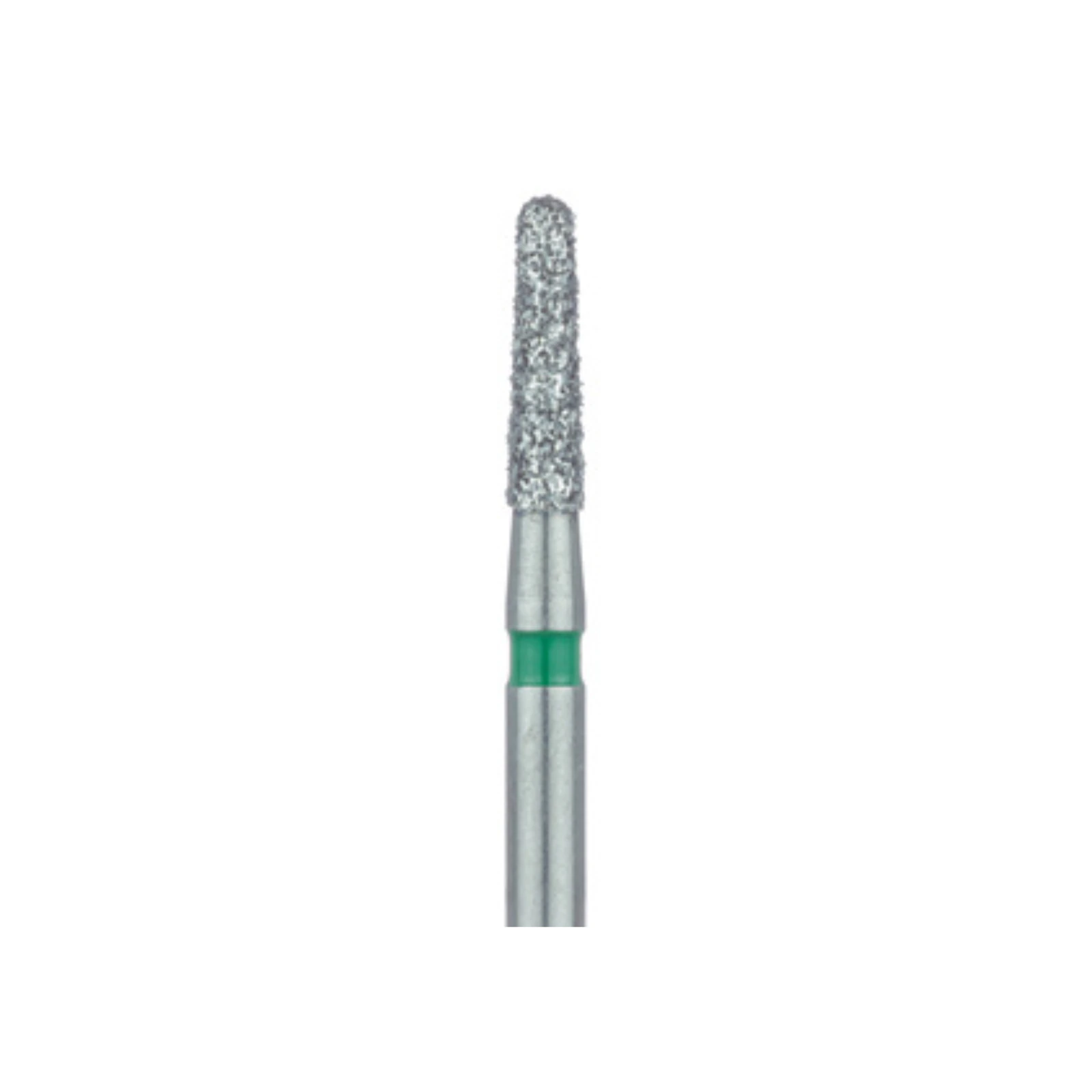 Meisinger 849G-016-FG Coarse Diamond Bur, Round End Taper (Chamfer), Friction Grip, 1.6 mm Head Diameter, 6.0 mm Working Length, Green Ring, 5/Pack thumbnail 3