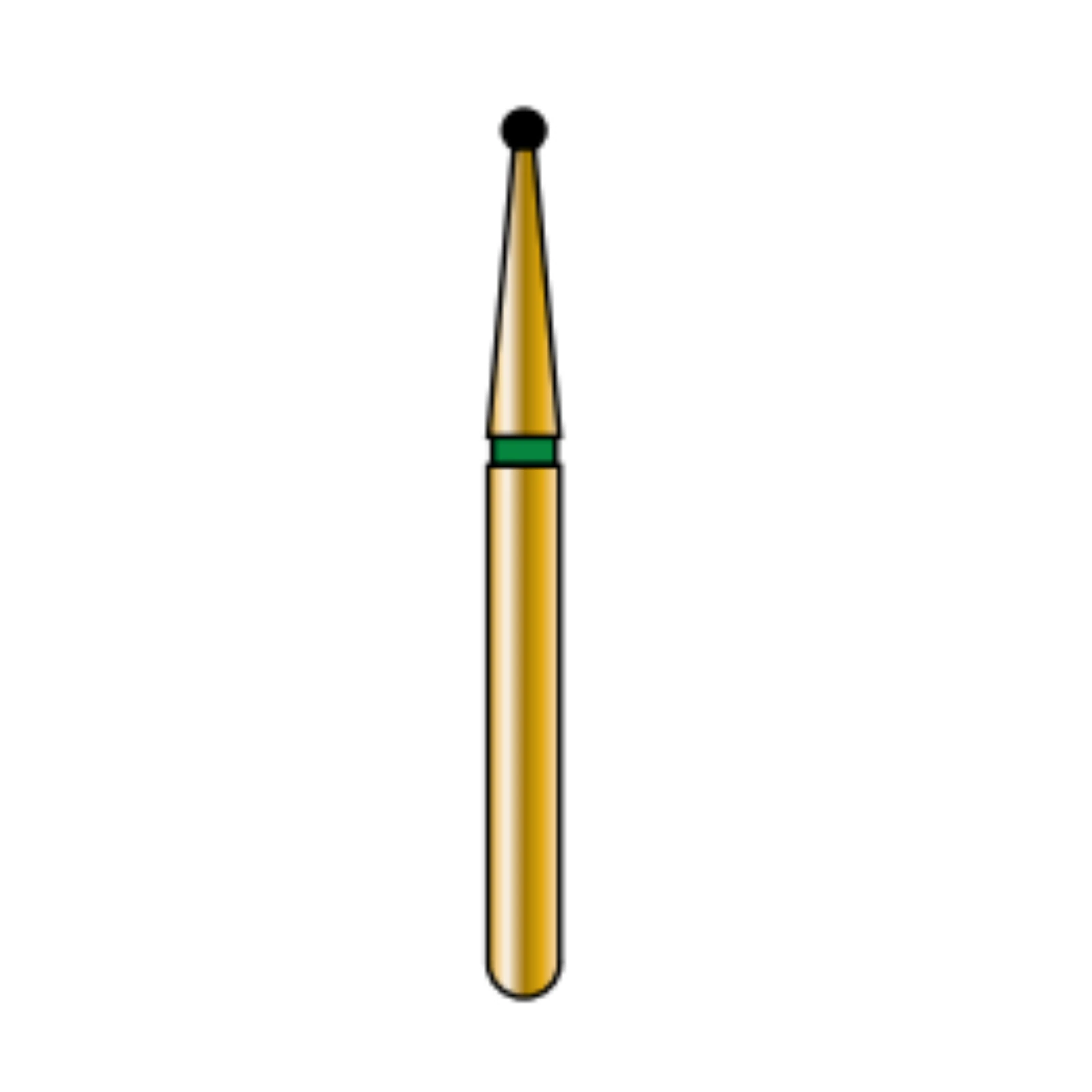 Coltene Whaledent Alpen Multilayer Diamond Bur FG 801-010, Coarse Grit, Round, Friction Grip, 5/Pk - Alpen Multilayer Diamonds FG 801-010 Coarse 5/Pk - Image 1