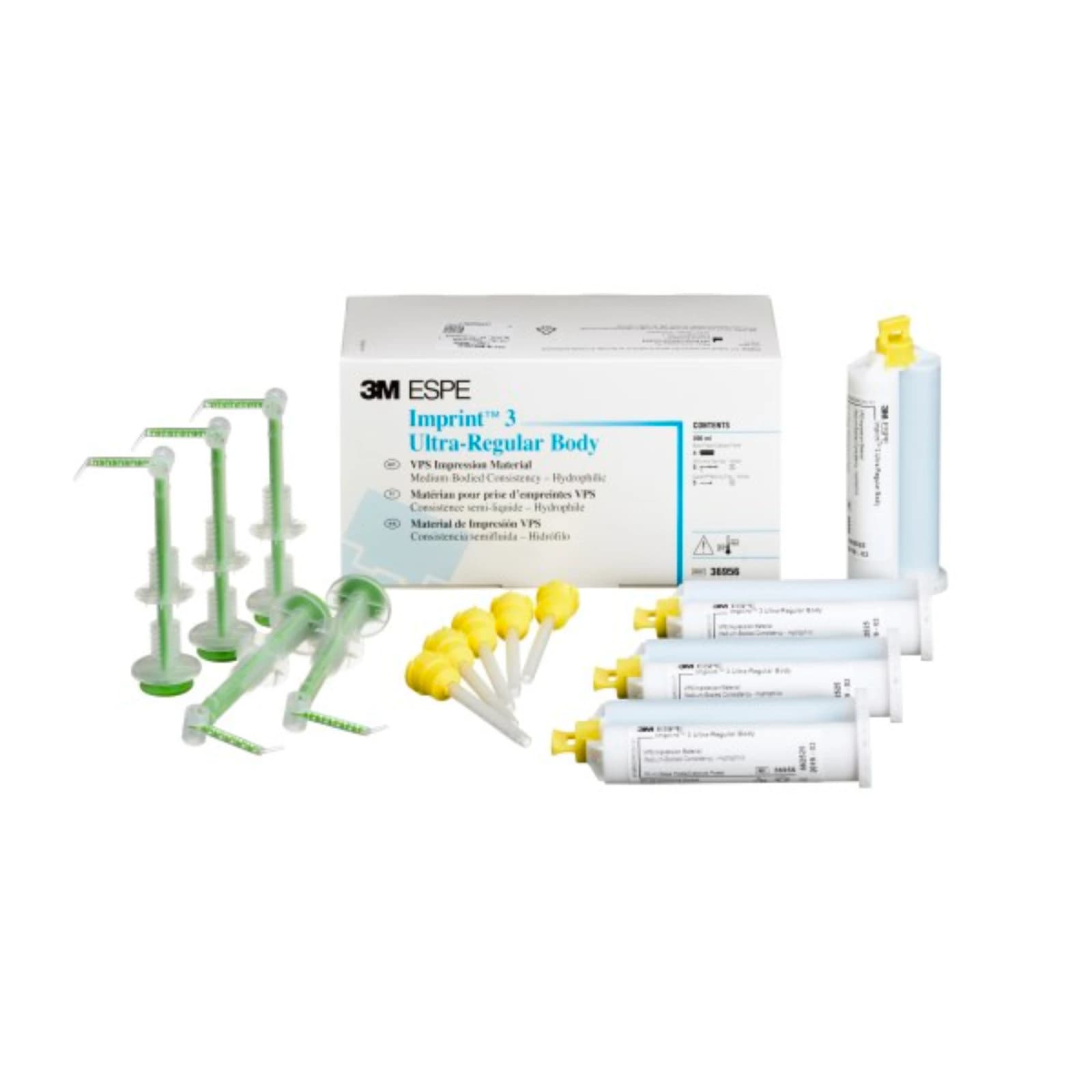 3M Imprint 3 VPS Impression Material Ultra-Regular Body Refill, 4 x 50 mL Cartridges, Blue, 36956 thumbnail 3