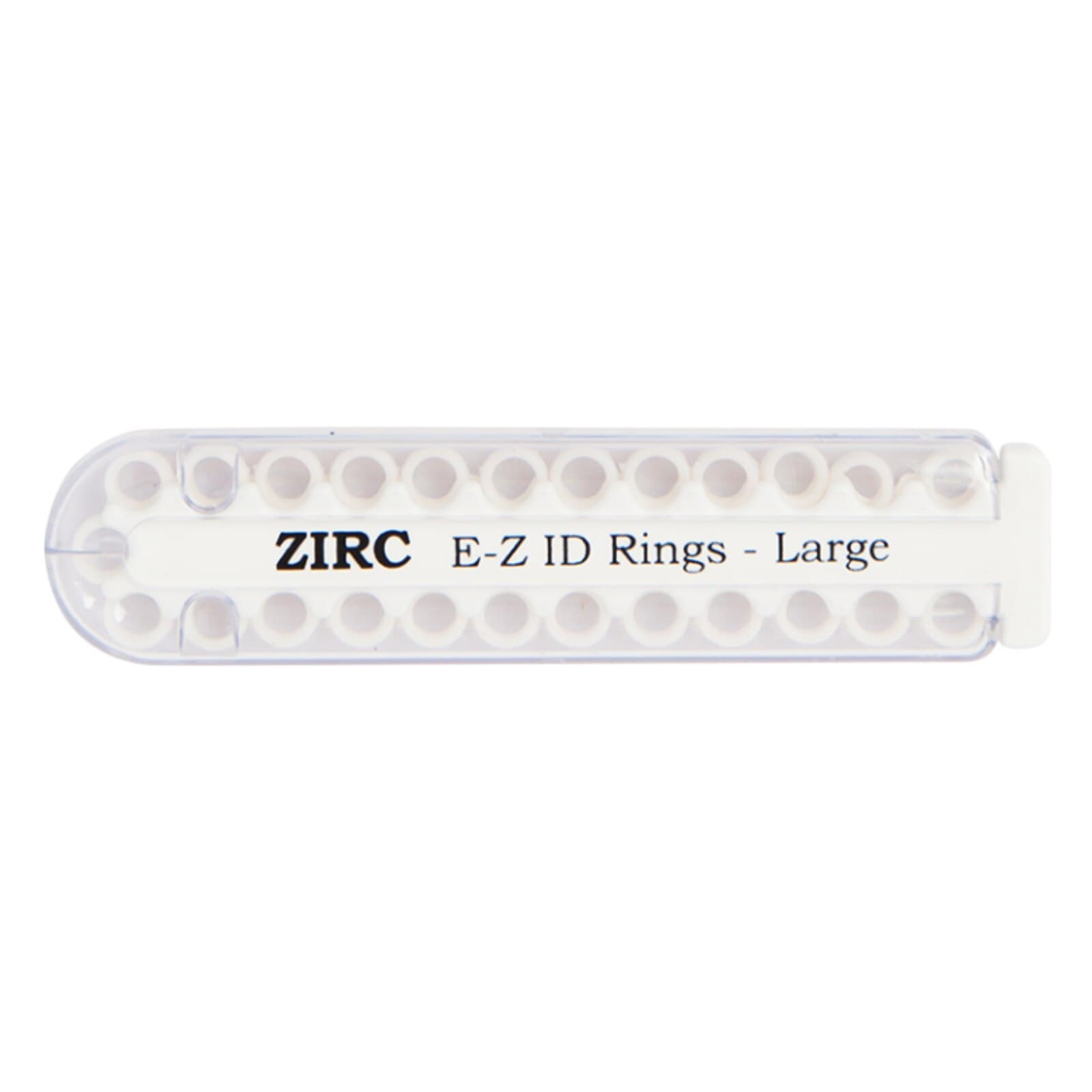 Zirc E-Z ID Instrument ID Rings, Large, White, 25/Pkg, 70Z200A - White E-Z ID Rings Large Pack of 25 - Image 1